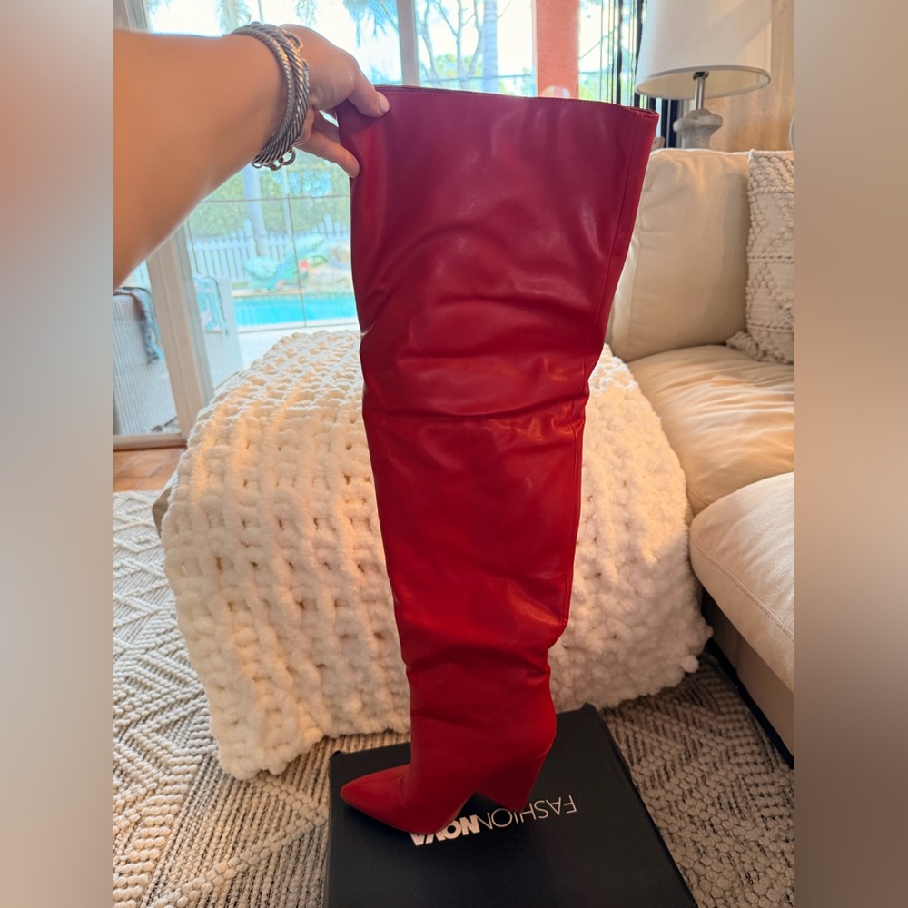 Red Women's Over the Knee/ Thigh High Boots | Size 8-1/2